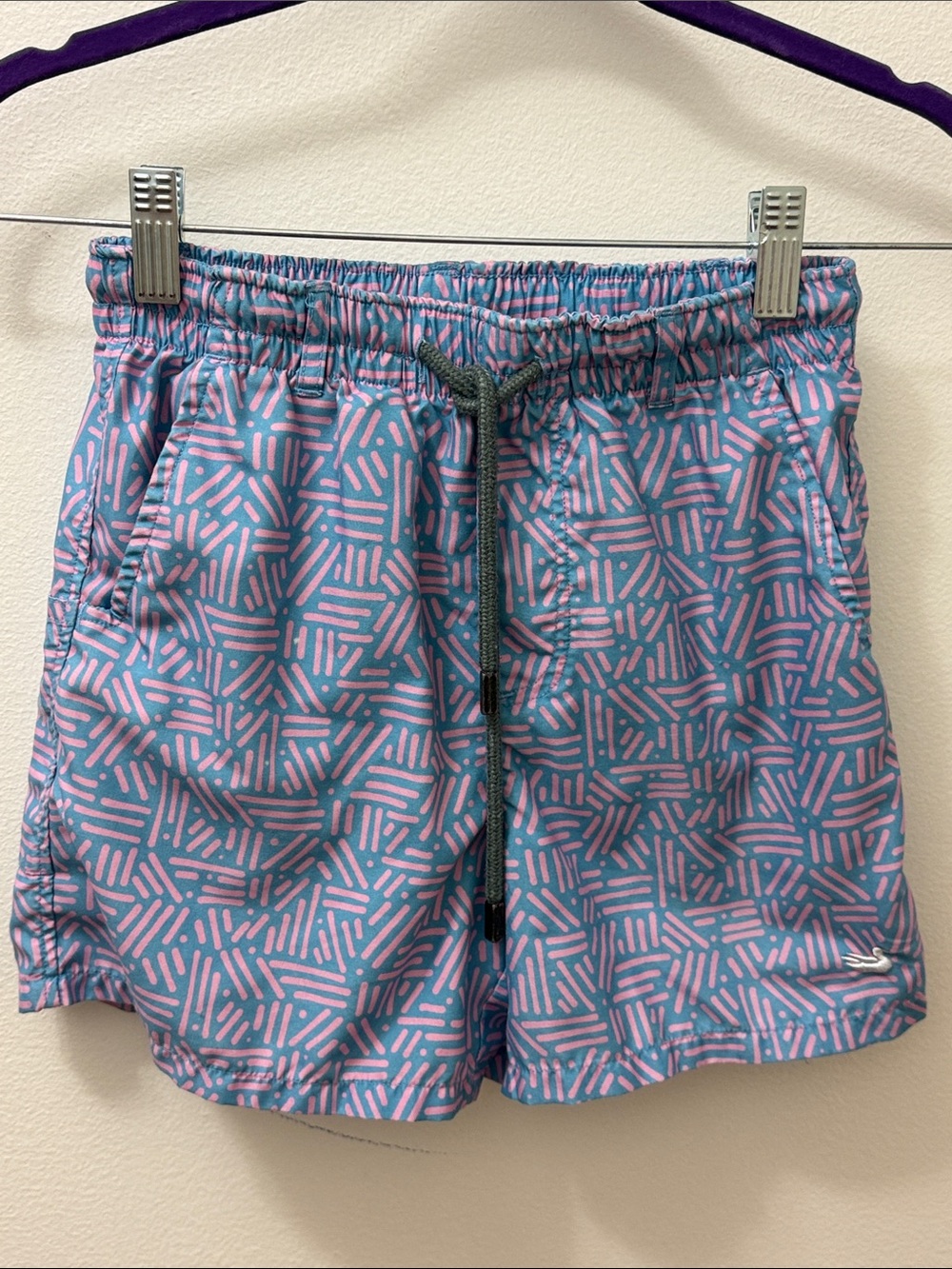 Southern Marsh Blue and Pink Patterned swimming trunks